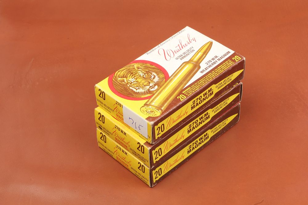 Lot 459: 60 .270 WEATHERBY MAGNUM CASES