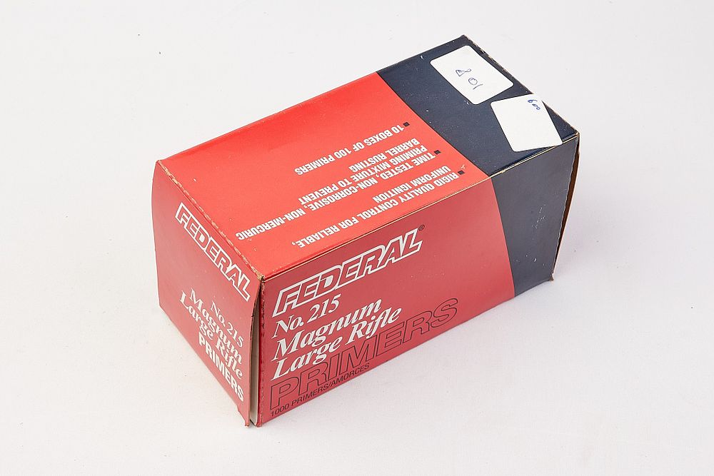 Lot 493: FEDERAL 215 Magnum Large Rifle Primers Approx 600