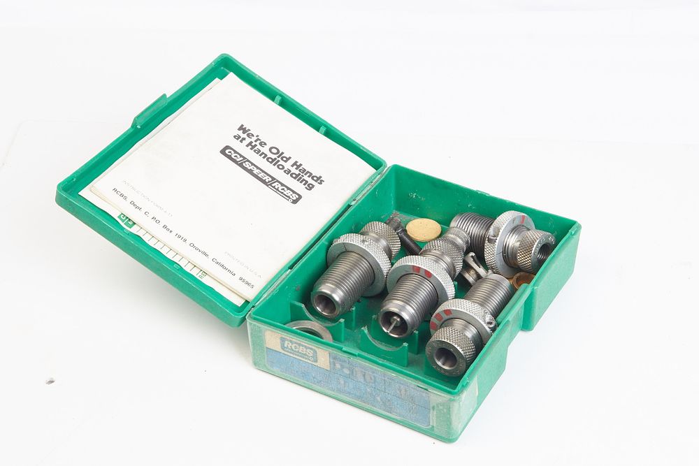 Lot 654: RCBS Carbide .45 ACP three die set with...