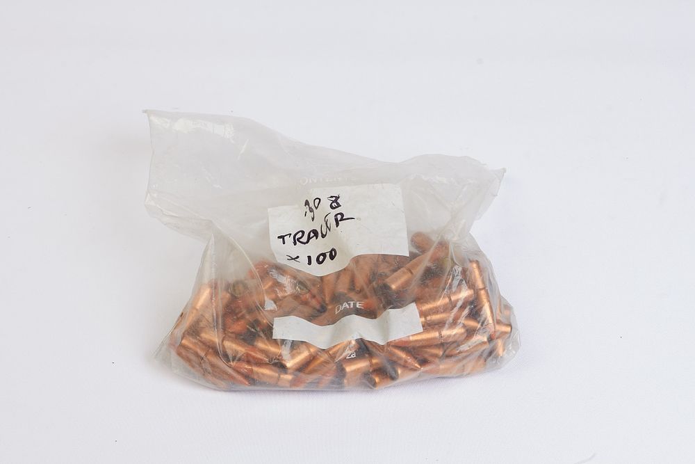 Lot 656: .308 dia. bullets. TRACER. 100 of