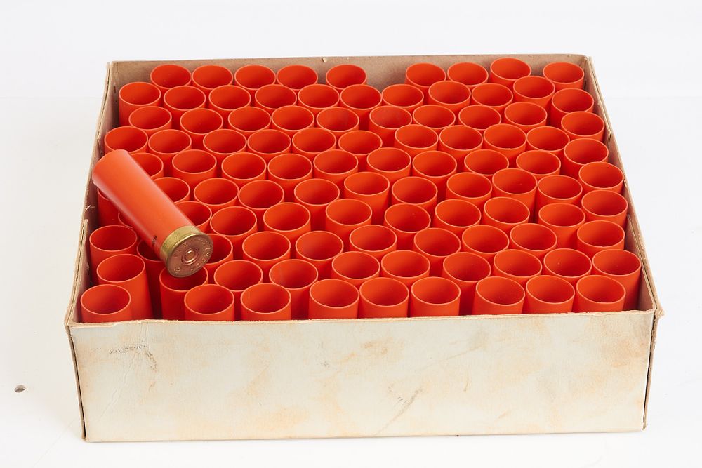 Lot 684: Box (99 off) Eley primed plastic 12 bore...