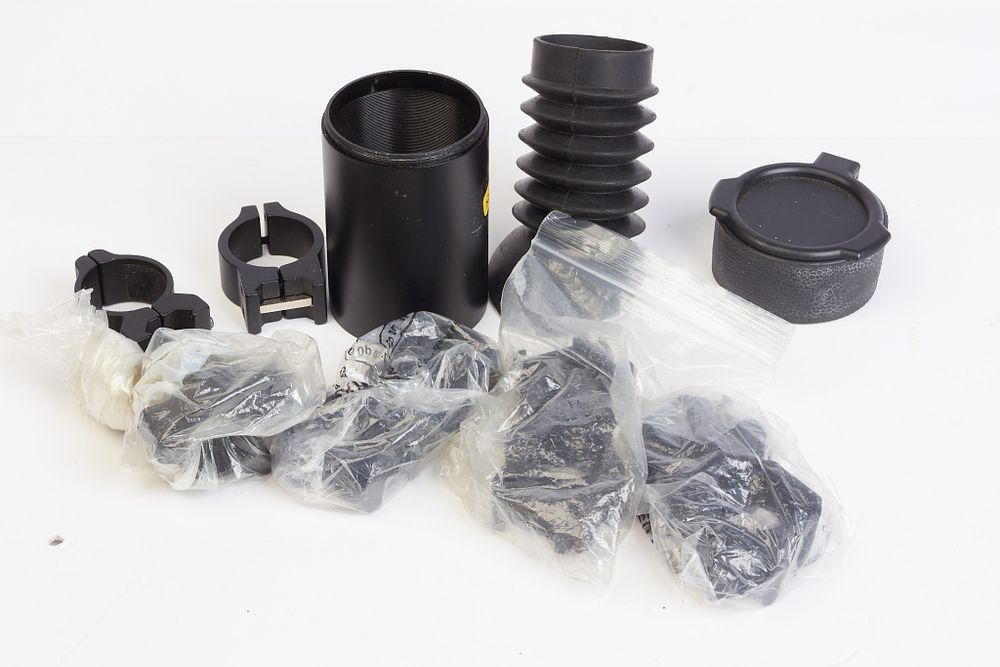 Lot 690: Scope extension shade , flip up covers, eye...