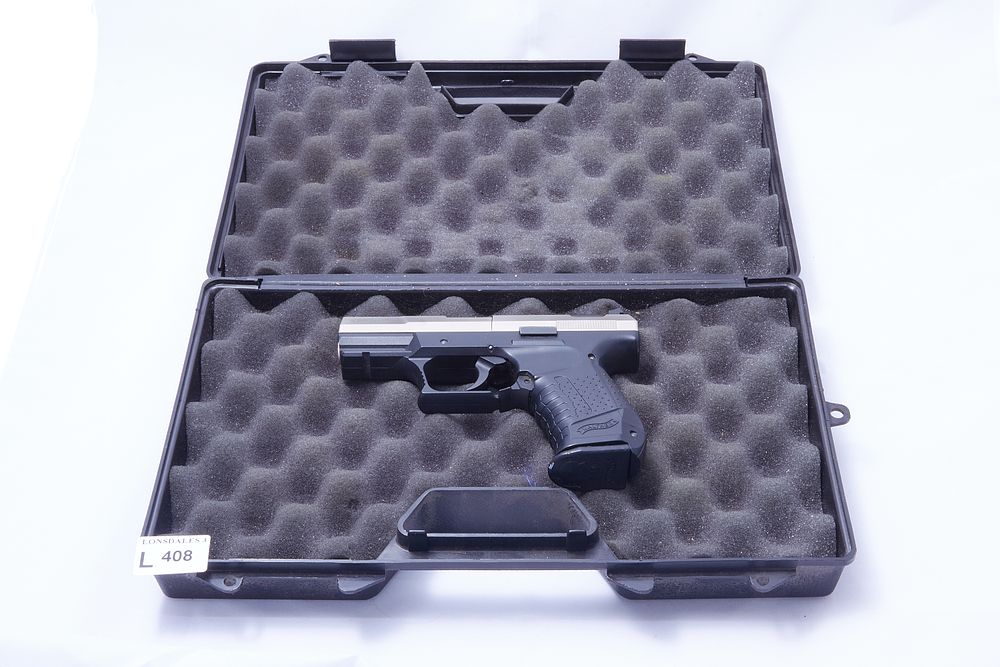 Lot 408: WALTHER
A .177 CAL. WALTHER CP99 AIR PISTOL. 
Ser No J0243295.