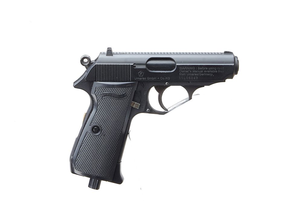 Lot 416: UMAREX
A .177 CAL. UMAREX PPK C02 PISTOL. 
Ser No 11L06047.