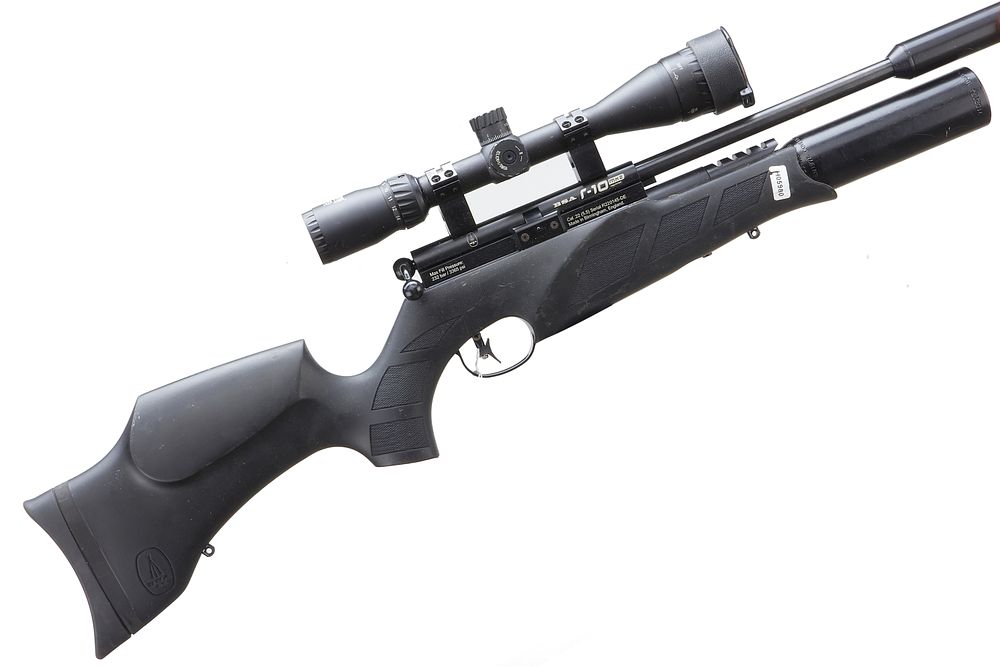 Lot 445: BSA
A .22 CAL. BSA R10 MK2 BOLT ACTION PRE-CHARGED AIR RIFLE. R220145-DE.