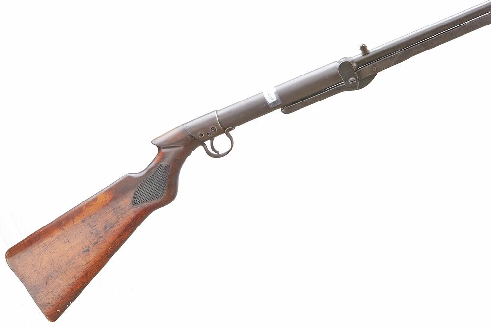 Lot 448: BSA
A .177 CAL. BSA TAP ACTION LEVER COCKING AIR RIFLE. Ser No L29211.