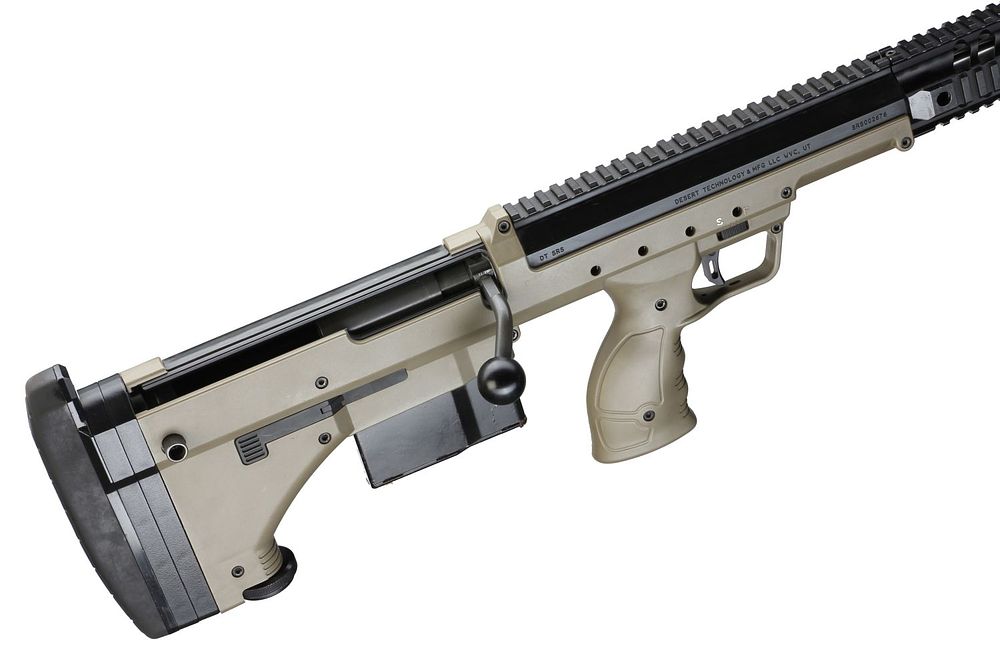 Lot 389: DESERT TECHNOLOGY 
A .243 BOLT ACTION BULL PUP MOD SRS SER SRS002676;