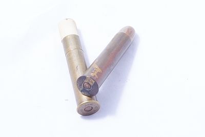 .577 X 2 &frac34; PROOF CARTRIDGES, ONE LEAD PLUGGED ONE WITH NICKEL BULLET 2 OF. Sect 1 - FAC or RFD 