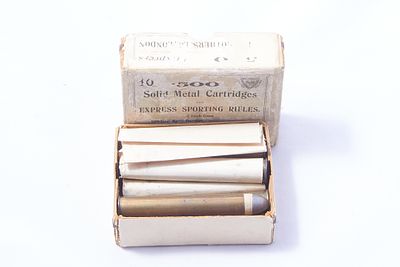 EARLY PACKET OF ELEY .500 X 3IN BLACK POWDER EXPRESS CARTRIDGES, 8 OF. Sect 1 - FAC or RFD to 