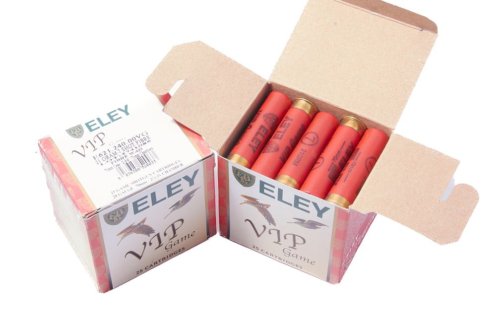Lot 388: ELEY 28 BORE VIP GAME CARTRIDGES 50 OF