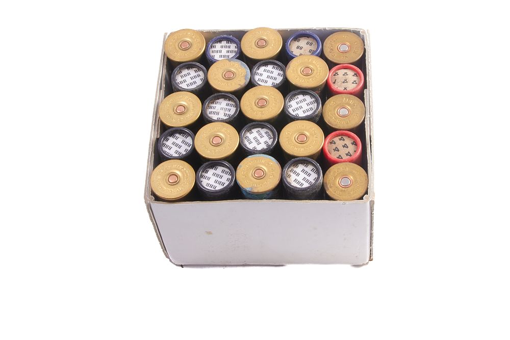Lot 384: MIXED 8 BORE CARTRIDGES, 25 OF
