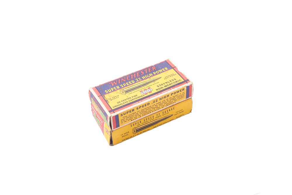 Lot 1575: 40 OF .22 SAVAGE HIGH POWER