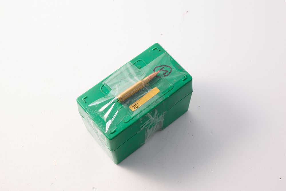 Lot 1333: 31 ROUNDS OF .308 WINCHESTER 150 GRAIN HORNADY SST AMMUNITION IN MAINLY IMI BRASS PLUS 15 CASES. 50 ROUNDS OF .308 WINCHESTER 150 GRAIN HORNADY SST AMMUNITION IN MAINLY NORMA BRASS. BLUE MIDWAY CARRY / STORAGE CASE. (BLUE MIDWAY CARRY / STORAGE CASE).?