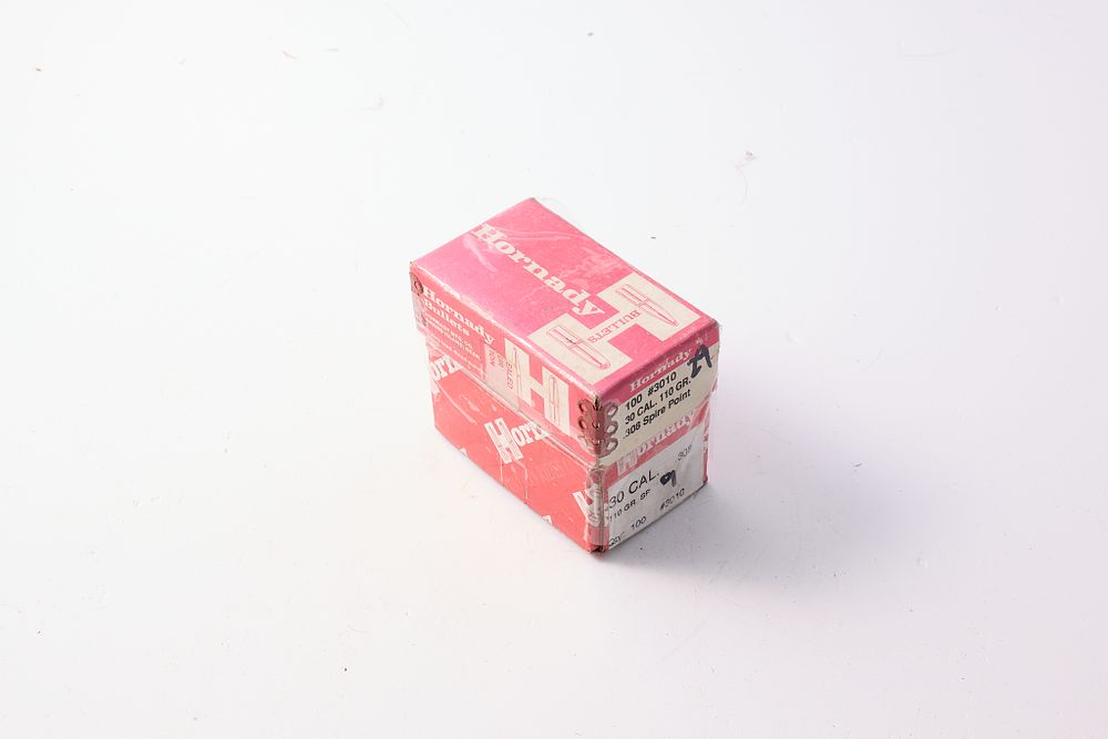 Lot 1313: 38/ HORNADY .30 CALIBRE BULLETS. 29, SPIRE POINT 110GR PLUS 9, 110 GR SOFT POINT.