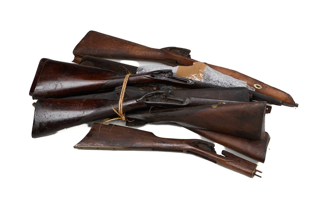 Lot 1236: ASSORTED STOCKS MAINLY FROM PERCUSSION AND FLINTLOCKS