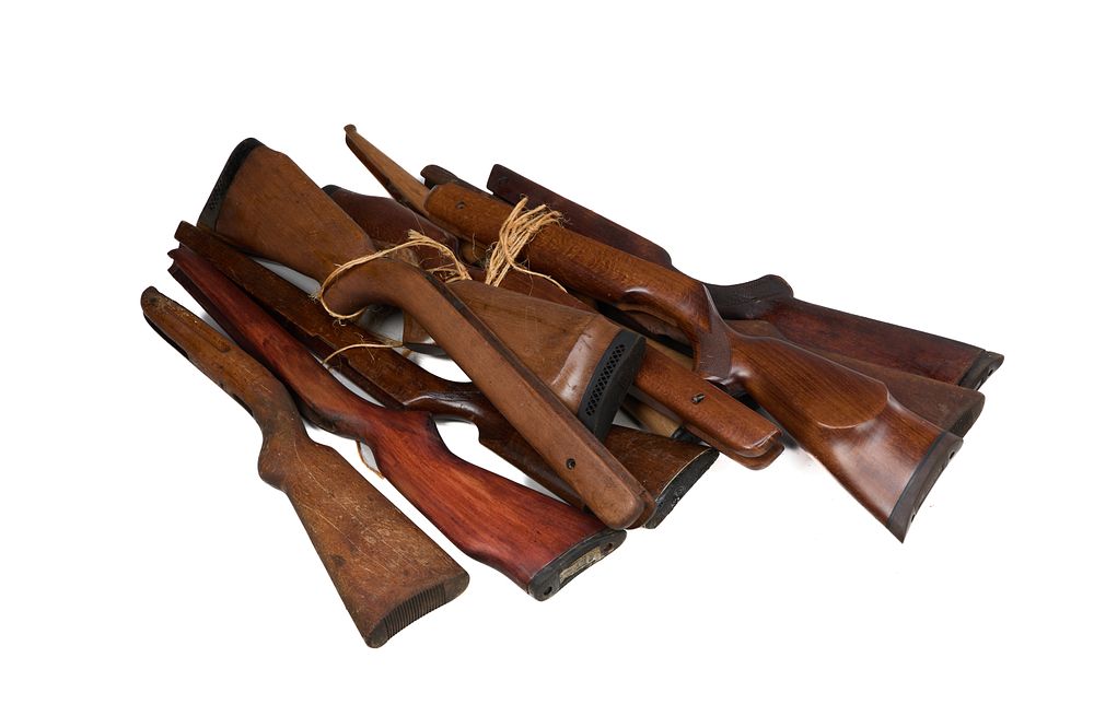 Lot 1235: ASSORTED STOCKS, SOME FROM AIR RIFLES