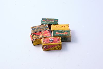 LOT OF ASSORTED BRANDS OF .22 LR COLLECTABLE AMMUNITION. Sect 1 - FAC or RFD to buy this lot