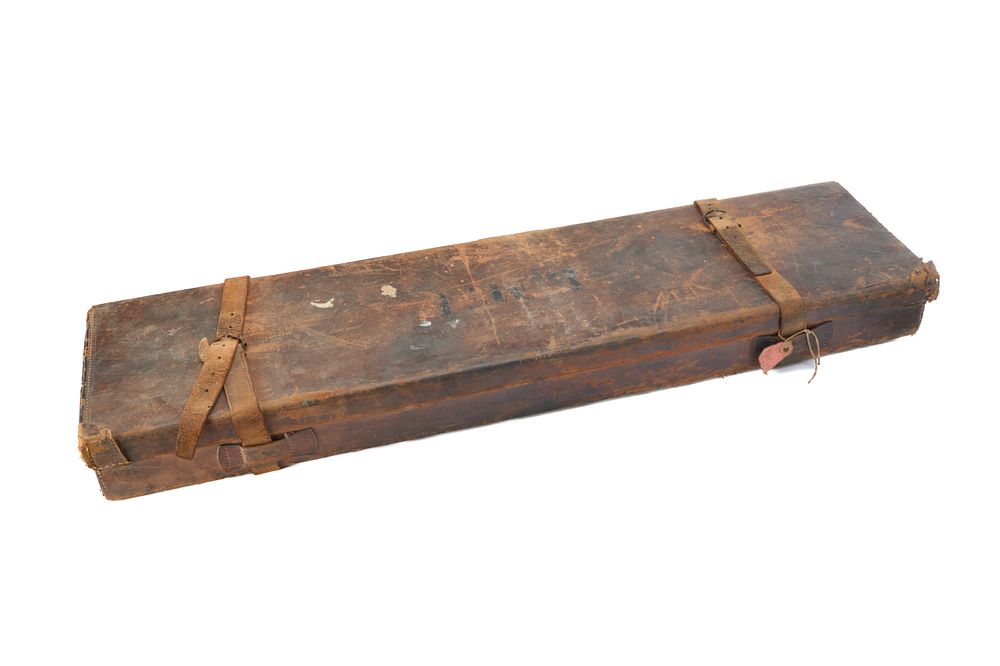 Lot 1090: ANTIQUE LEATHER SHOTGUN CASE