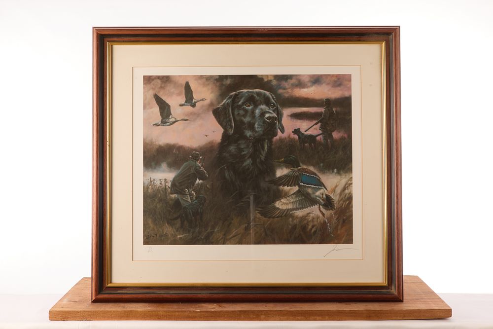 Lot 1057: DUCK FLIGHTING SCENE PRINT