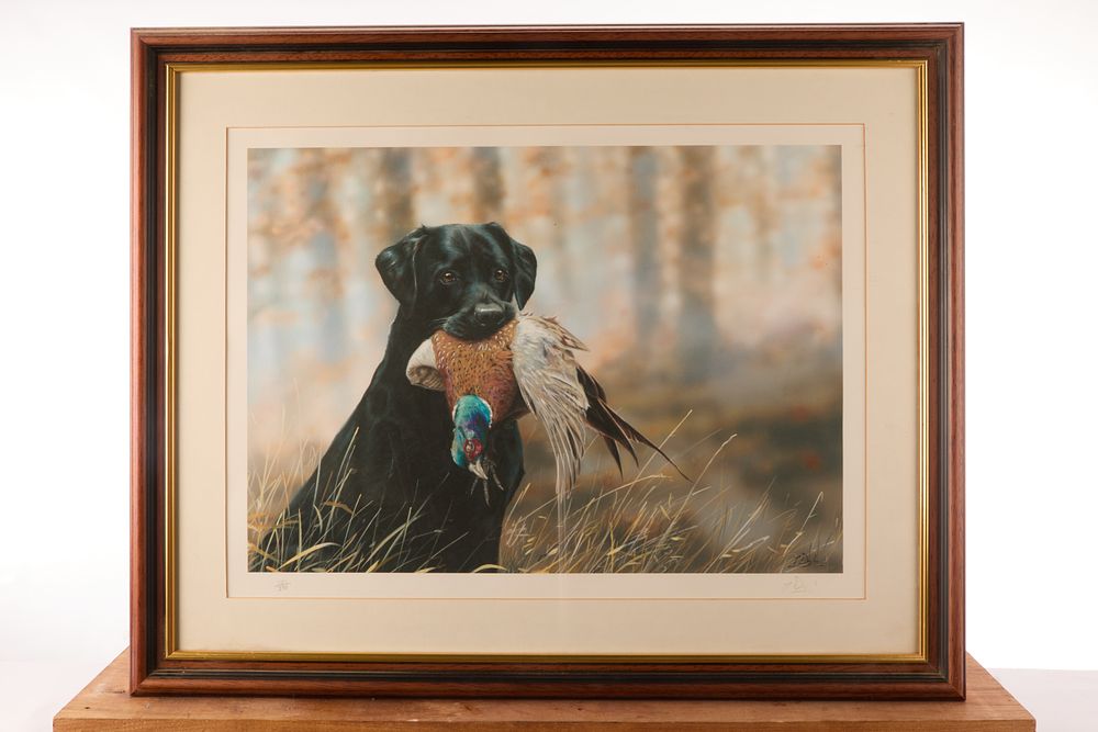 Lot 1052: RETRIEVER DOG WIRTH CAUGHT PHEASANT, PRINT NO. 107 OF 395