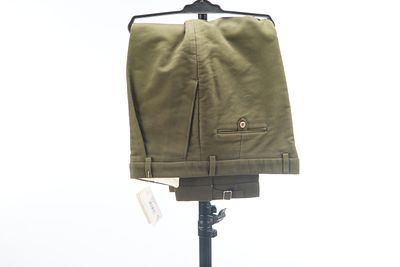 HOGGS OF FIFE MOLESKIN BREEK DARK OLIVE TROUSERS WAIST SIZE 38 MENS
