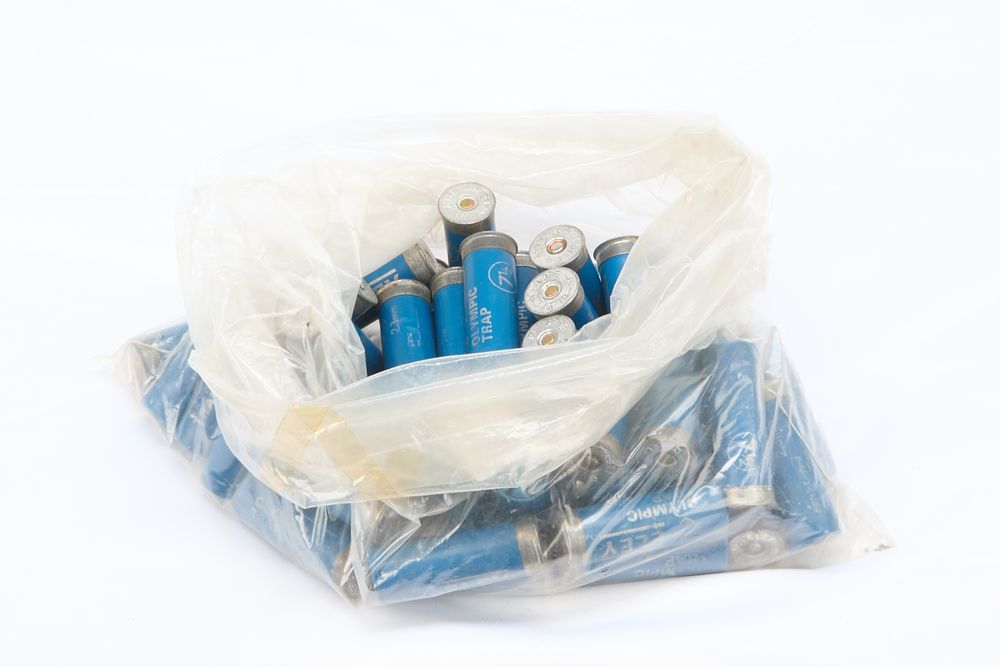 Lot 370: BAG OF ELEY OLYMPIC TRAP 12 BORE CARTRIDGES, APPROX. 35 OF