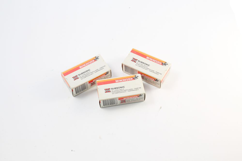 Lot 553: WINCHESTER SUBSONIC .22LR, 150 OF