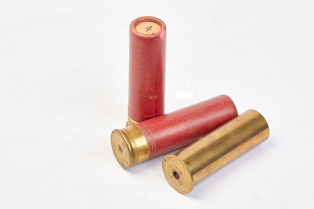 Lot 496: ELEY 4-BORE PAPER CASES & BRASS CASE 
 SECT 2 SGC REQUIRED TO BID ON THIS ITEM