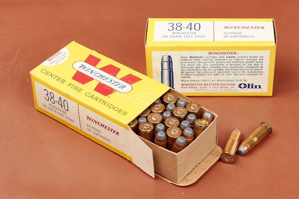 Lot 545: WINCHESTER 38-40 180 GR SOFTPOINT 100 OF 
 IN THE ORIGINAL PACKAGING