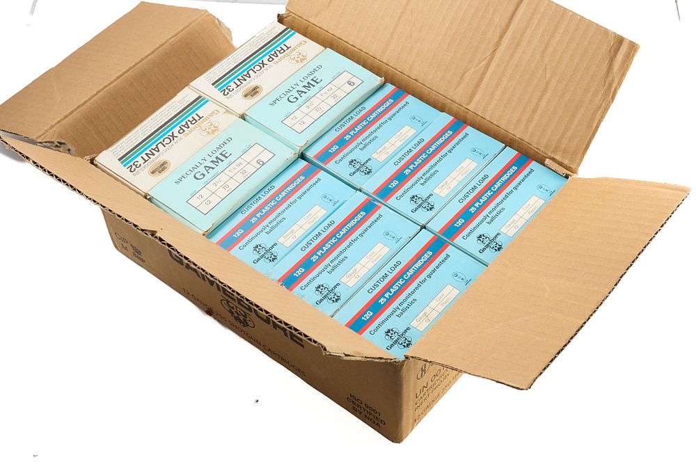 Lot 501: TWO HUNDRED AND FIFTY ROUNDS OF ASSORTED 12 BORE SHOTGUN CARTRIDGES. MAINLY BY GAMEBORE.