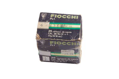 FIOCCHI 28 BORE CARTRIDGES, 15 OF. Sect 2 - Shotgun Certificate / RFD to buy this lot