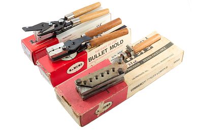 ASSORTED BULLET MOULDS. 38 SP, 0.358, 150 gr., SWC 457 RB, 0.457, 143 gr. 575-500M, 0.575, 500 gr. .