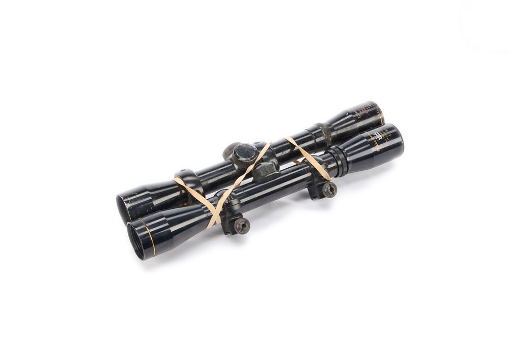 Lot 450: NIKKOTWO STERLING SILVER RIFLE SCOPES 6x32 AND 4x32,...
