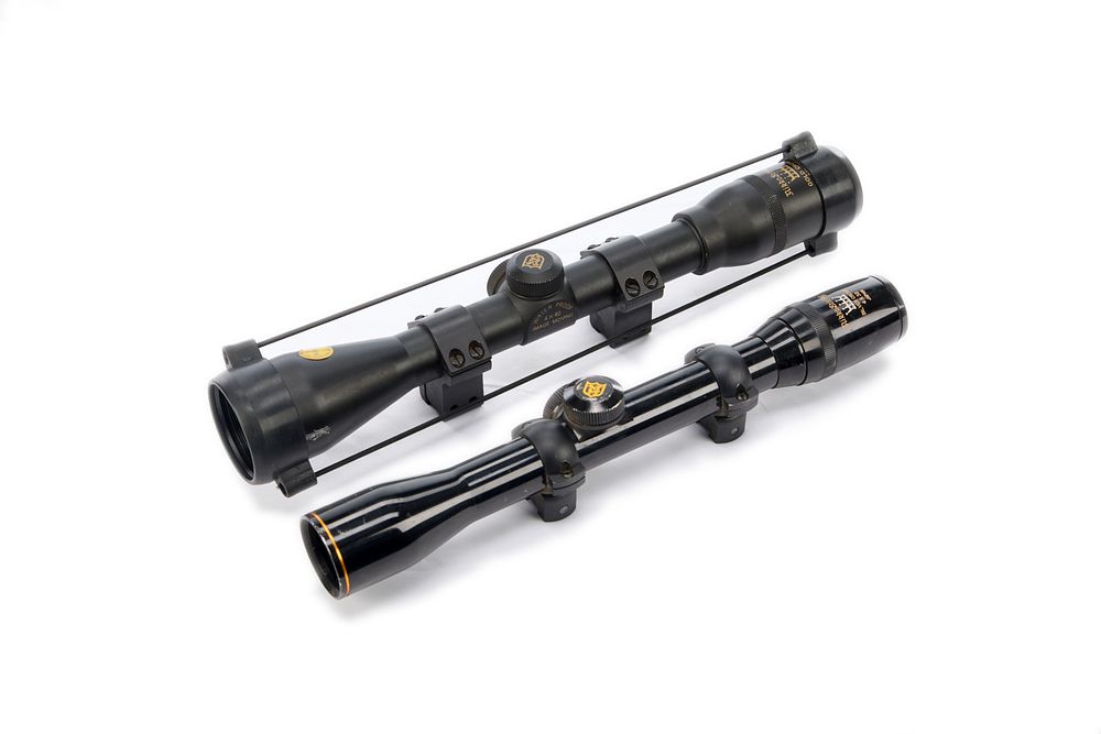 Lot 430: NIKKO SCOPES A 4x32 SILVER & 4x40 STERLING GOLD CROWN