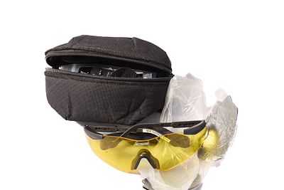 LITTLE USED ESS EYESHIELD SAFETY GLASSES W/ SPARE LENSES