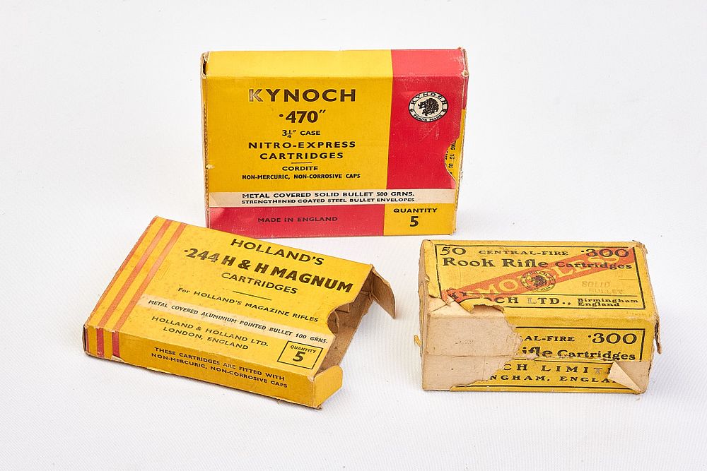 Lot 631: 3 BOXES ROOK, .470, .244 H&H