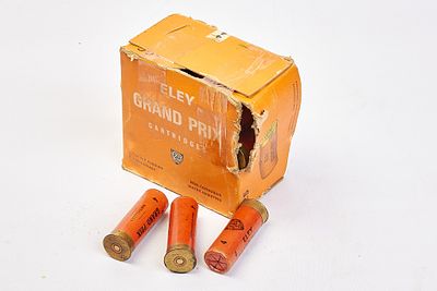 ELEY GRAND PRIX PAPER CRIMPED 19 OF 
SECT 2 - SGC OR RFD TO BUY THIS LOT. Sect 2 - Shotgun 