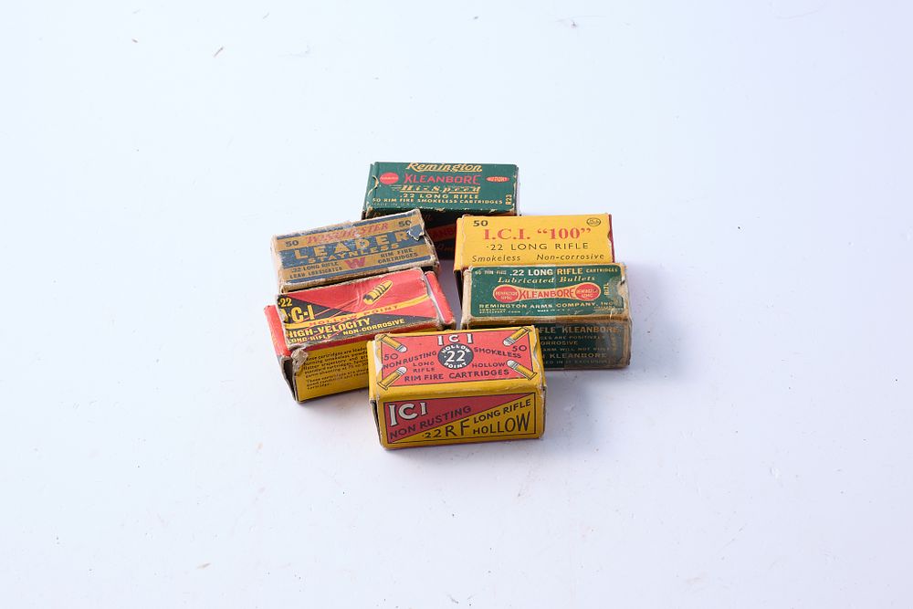 Lot 688: LOT OF ASSORTED BRANDS OF .22 LR COLLECTABLE AMMUNITION