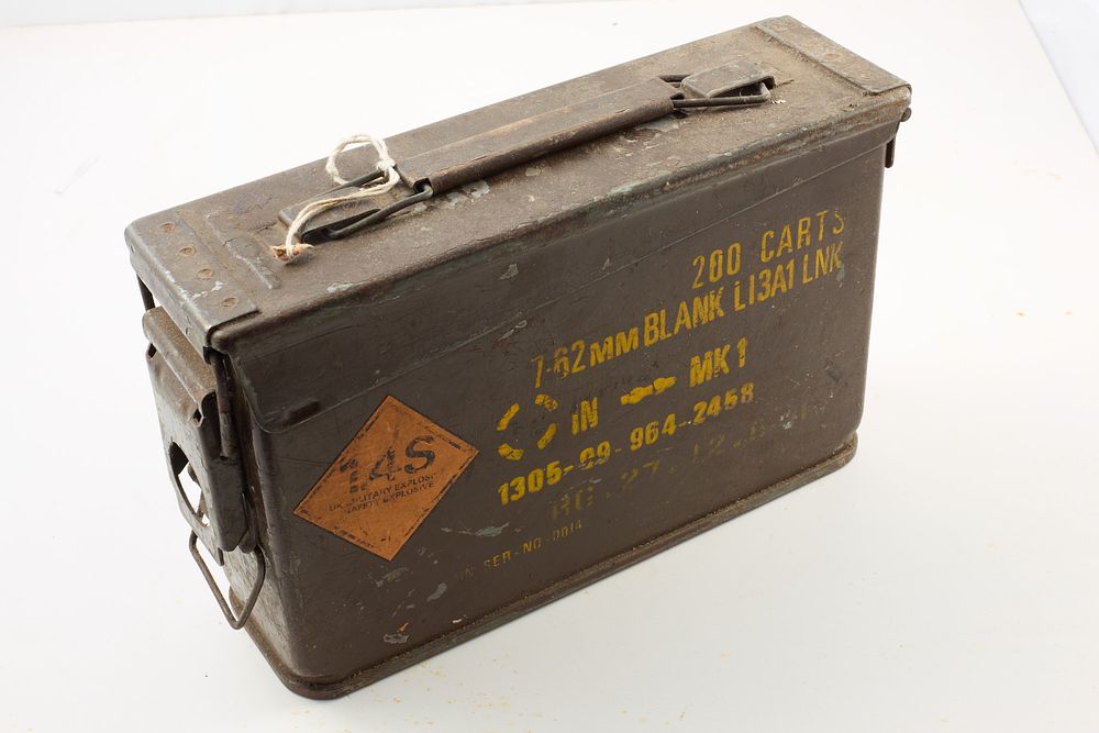 Lot 107: Metal 7.62 Ammo Tin;