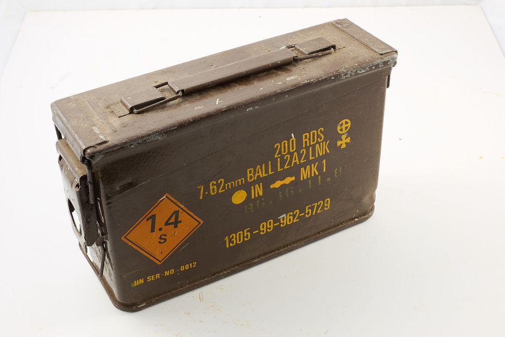 Lot 108: Metal 7.62 Ammo Tin;