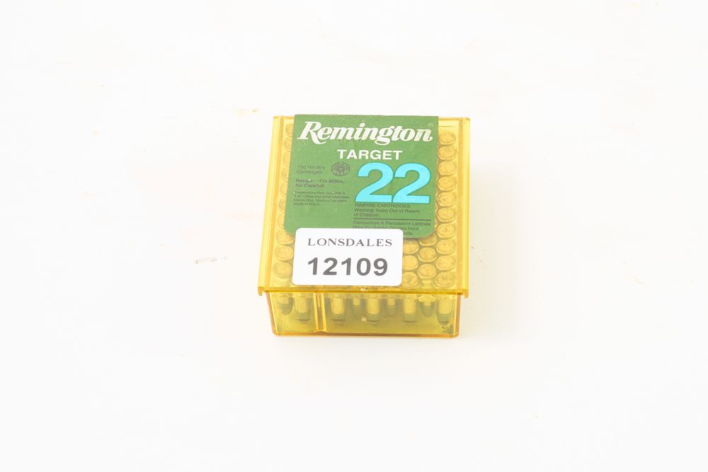 Lot 264: .22 RF LR REMINGTON TARGET 100 ROUNDS;