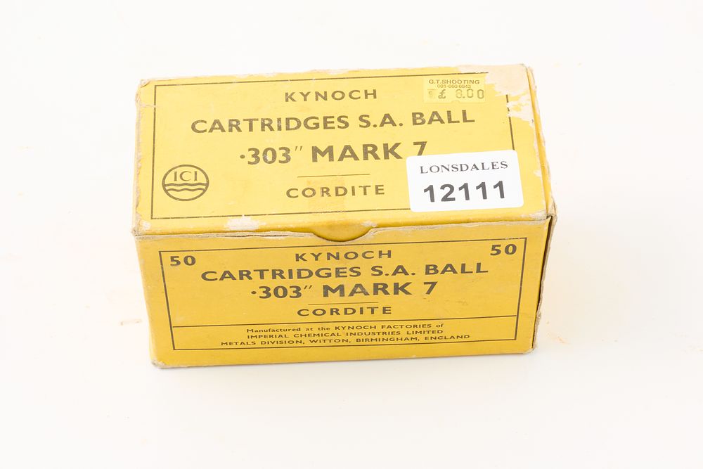 Lot 266: .303 MARK 7 KYNOCH CORDITE 50 ROUNDS;