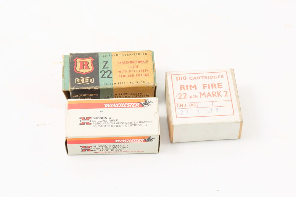 Lot 413: .22 RF LR ASSORTED BRANDS TOTAL 195 ROUNDS;