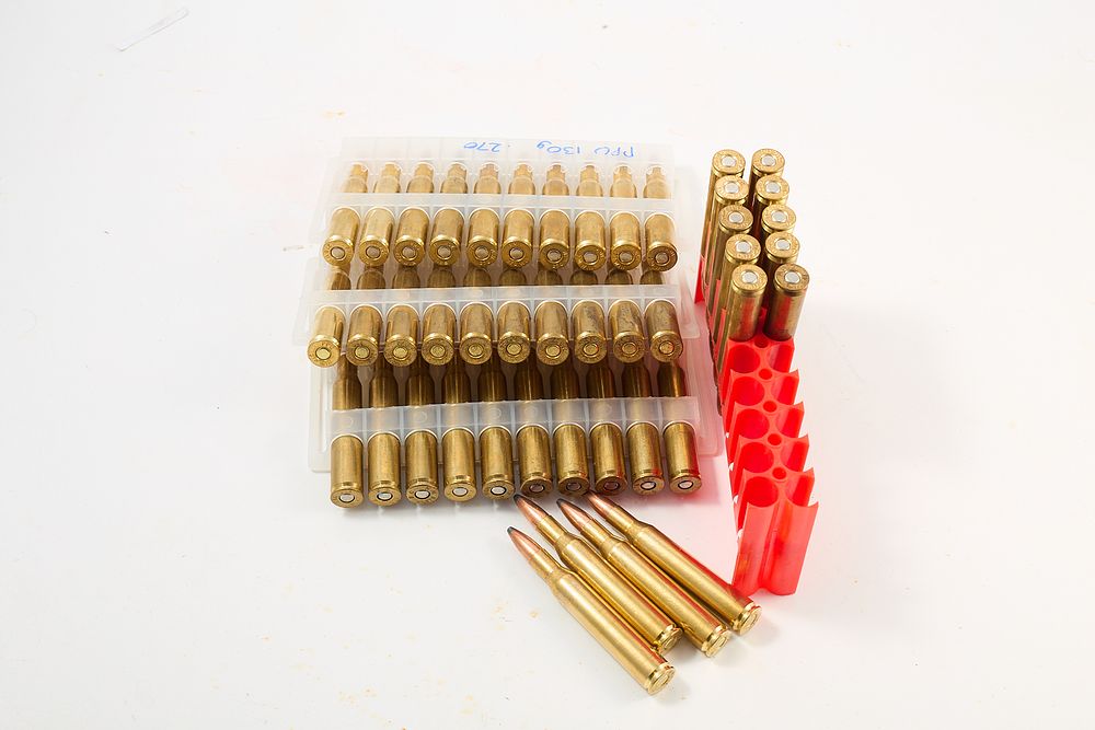 Lot 427: .270 WIN ASSORTED 130 gr 45 of;