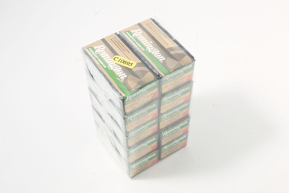 Lot 705: 500 RDS OF REMINGTON .17 MACH 2 RIMFIRE RIFLE CARTRIDGES