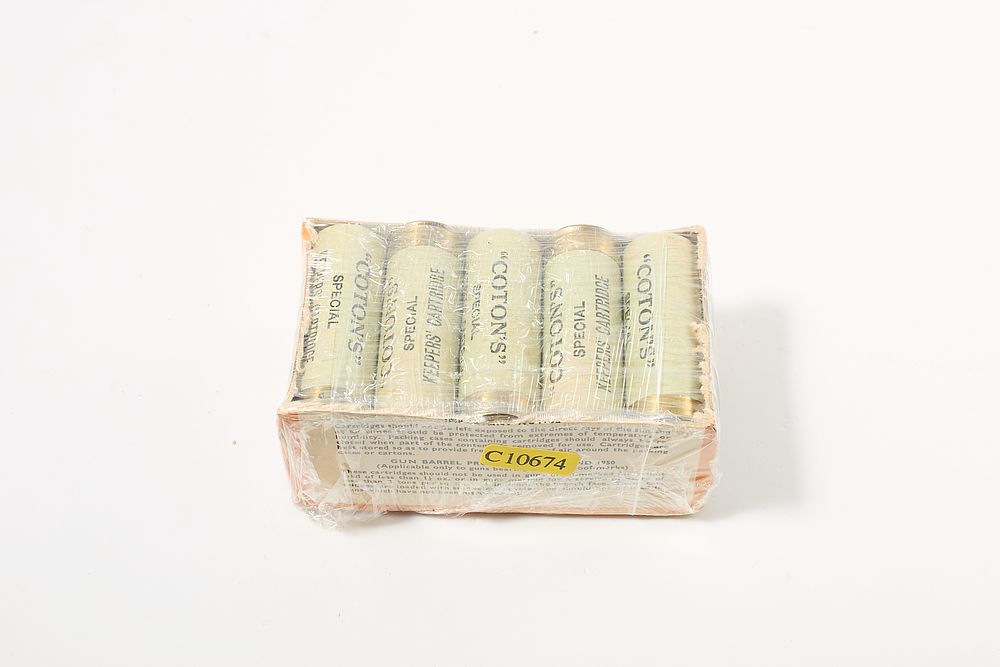 Lot 821: 10 RDS OF 12-BORE " COTON'S SPECIAL KEEPERS' CARTRIDGE" SHOTGUN CARTRIDGES