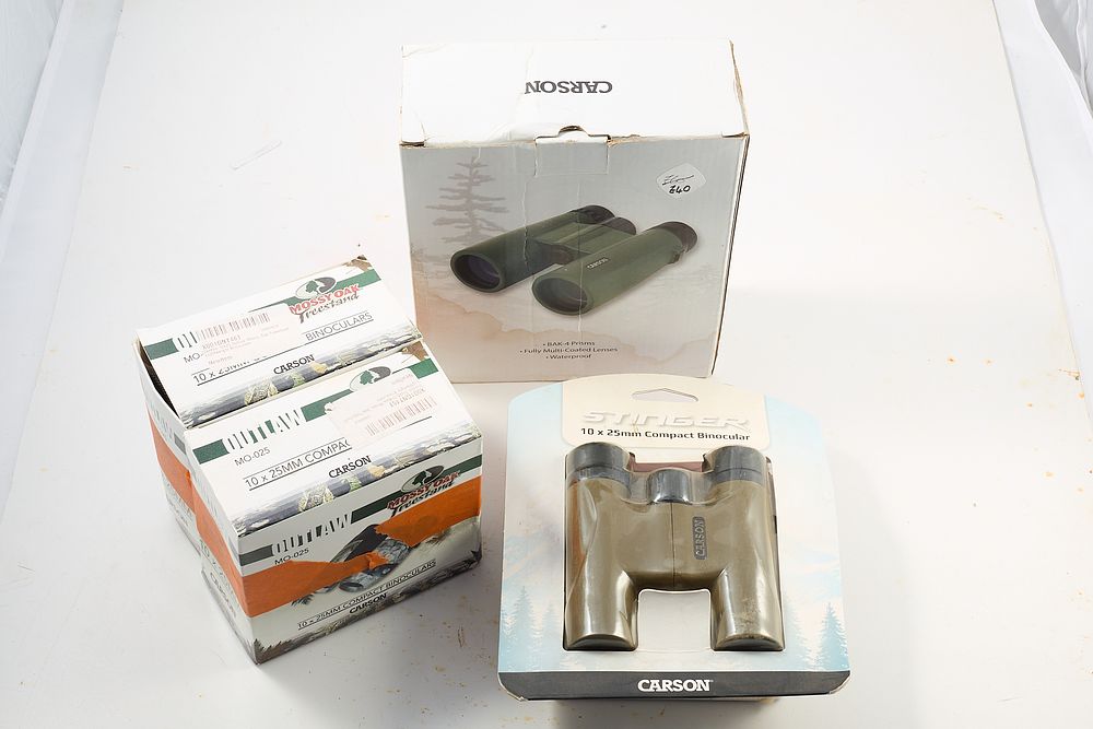 Lot 936: ASSORTED CARSON BINOCLARS;