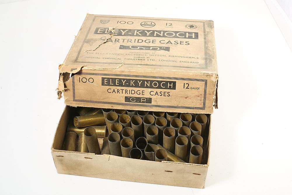 Lot 1024: 16-BORE KYNOCH BRASS CASES APPROX 80 of;