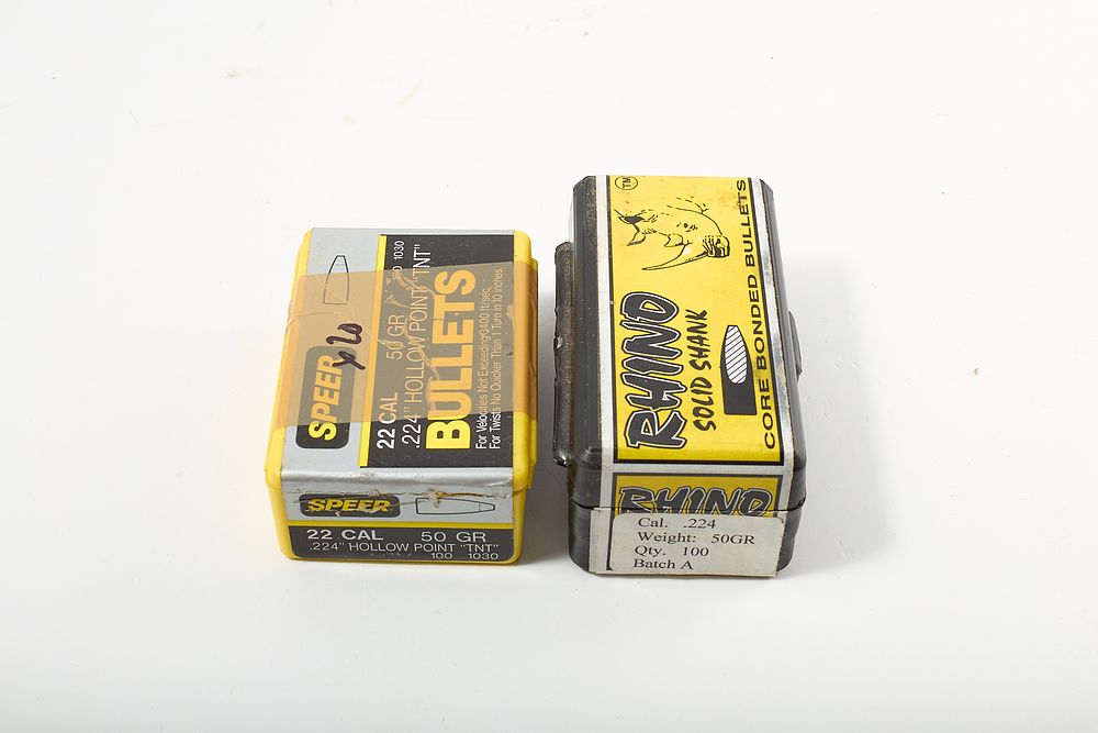 Lot 1047: 22 CAL ASSORTED BULLETS APPROX 100 of;