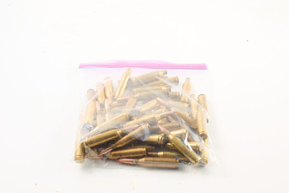 Lot 1056: Assorted .243 homeload ammunition 39 of and cases;